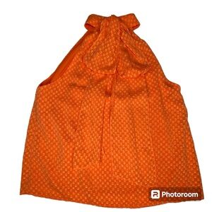 Alice + Olivia Bow blouse Sz XS Orange